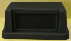 Black 2 door square plastic lid