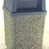 Square Garbage Can with 2 Door Lid & Ashtray