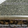 exposed aggregate polished grey finish