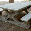 Concrete park picnic table