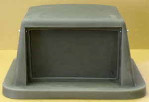 Large black 2 door garbage can lid
