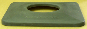 Square flat green plastic lid