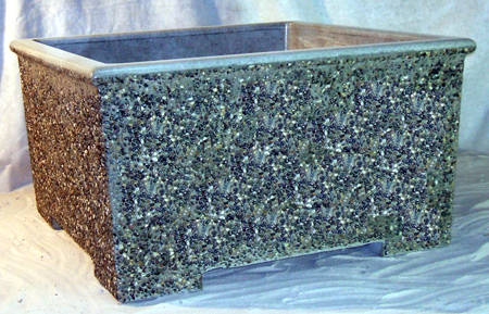 Rectangular barrier concrete planter